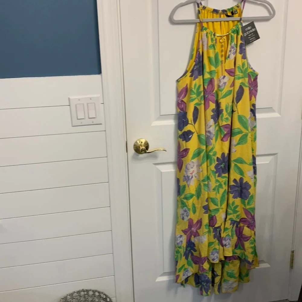 NWT SZ 2X Floral Print High‎ Low Dress